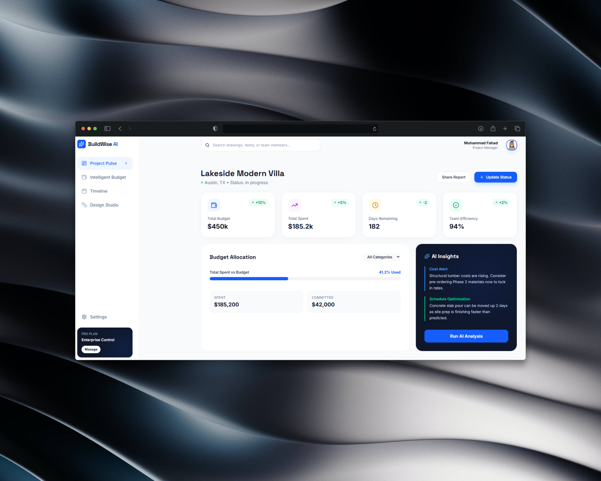 BuildWise AI product interface